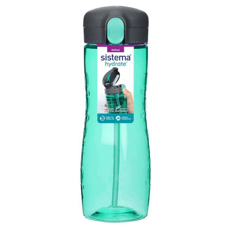 Sistema Water Bottle - Tritan Quick Flip - 800 ml. - Minty Teal