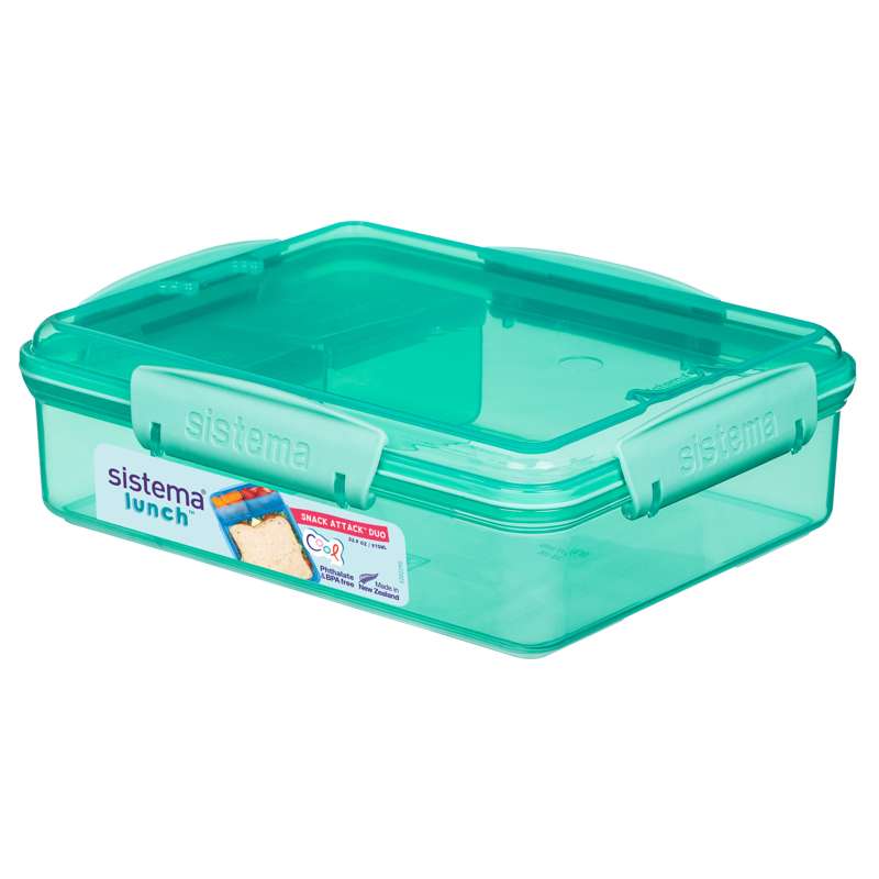Sistema Lunchbox - Snack Attack - 3 Compartments - 975 ml. - Minty Teal