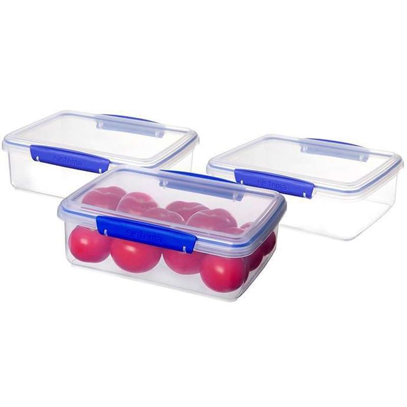Food Storage Containers System - Klip It - 3-Pack - 2L - Dark Blue