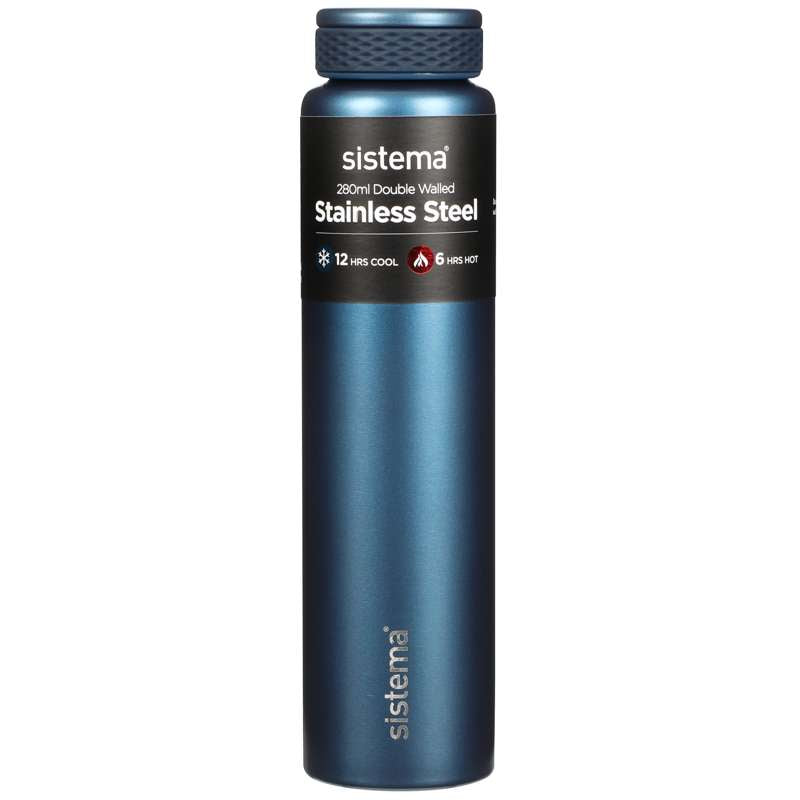 Sistema Water Bottle - Stainless Steel - 280 ml - Blue