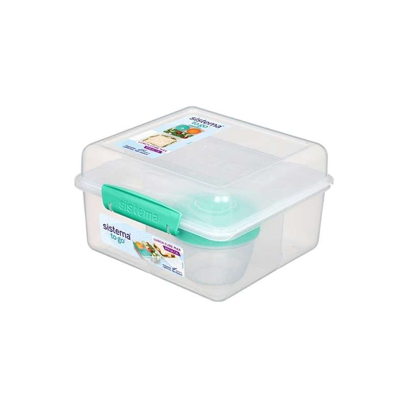 Sistema Lunch Box - Lunch Cube Max - 2 Layer with Container - 2L - Minty Teal