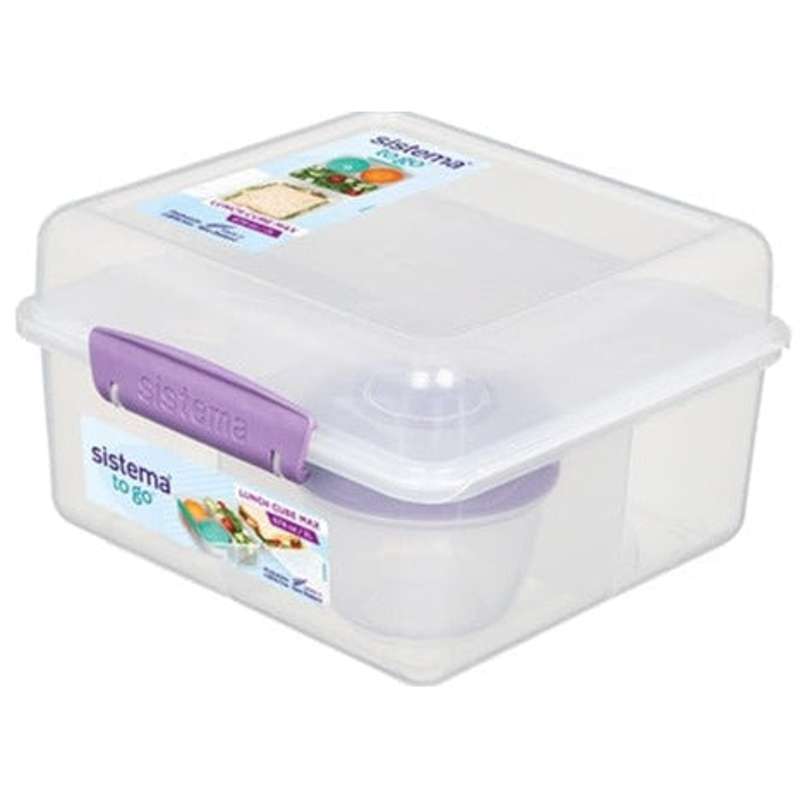 Sistema Lunch Box - Lunch Cube Max - 2 Layer with Container - 2L - Misty Purple
