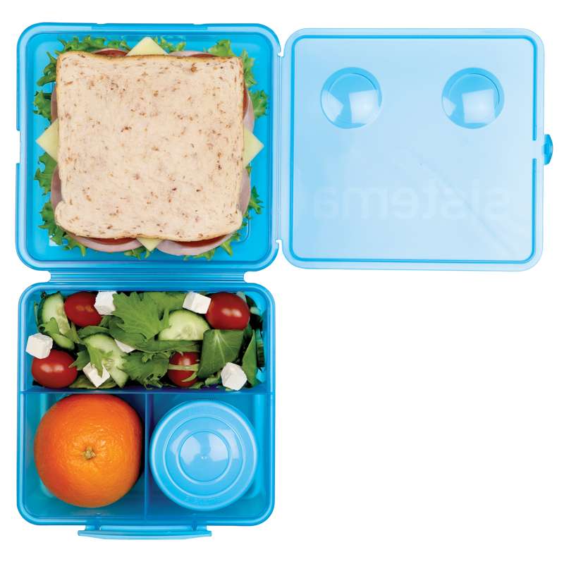 Sistema Lunch Box - Lunch Cube Max - Divided into 2 Layers with Container - 2L - Blue