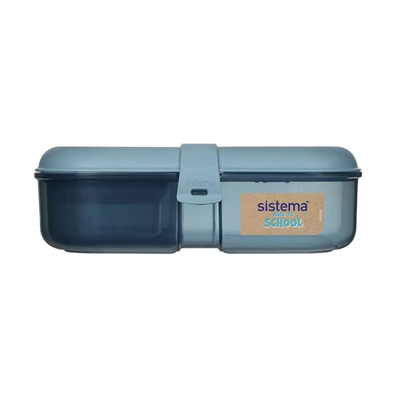 Sistema Lunch Box - Ribbon Lunch - Compartmentalized with Container - 1.1L - Back to School - Deep Sky
