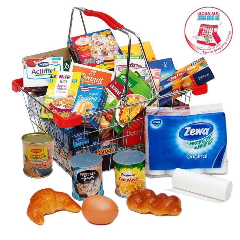 Tanner shopping cart with miniature products