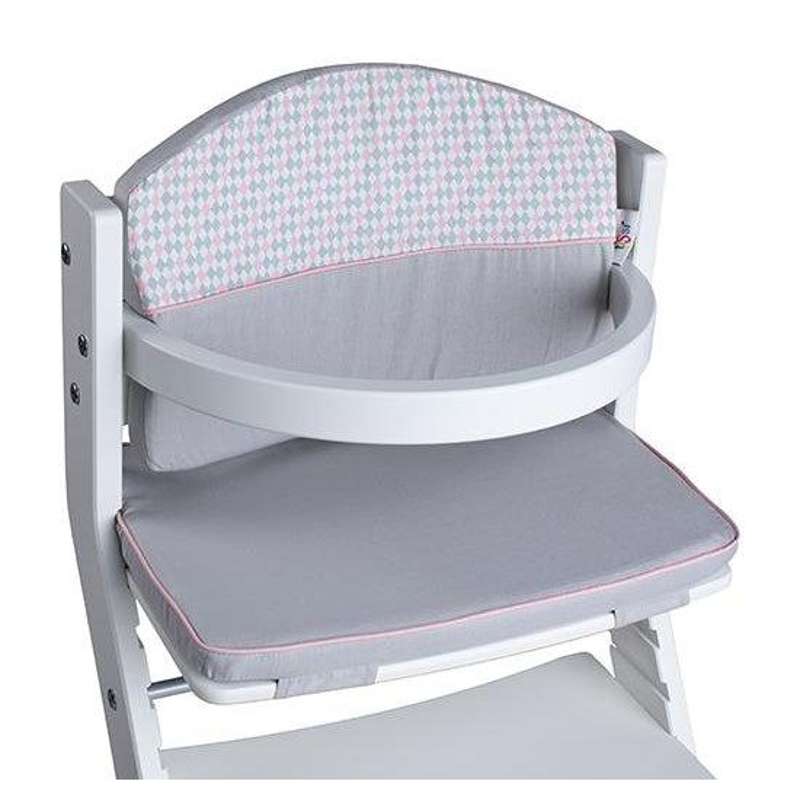 TiSsi Back and Seat Cushion for TiSsi High Chair - pastel diamond