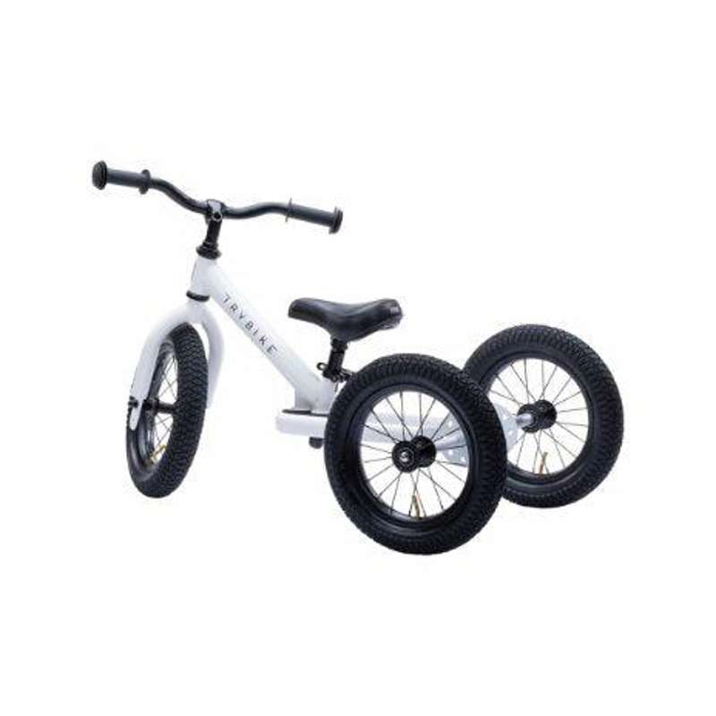 Trybike Balance Bike 3 wheels - White
