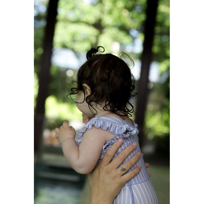 Vanilla Copenhagen Bleb swimsuit - Neoprene - Lucy Lavender Striped - 3-6 months.