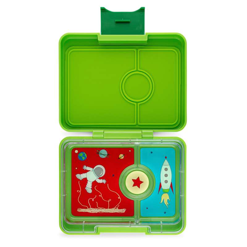 Yumbox Lunchbox - Minisnack - 3 compartments - Lime Green/Rocket