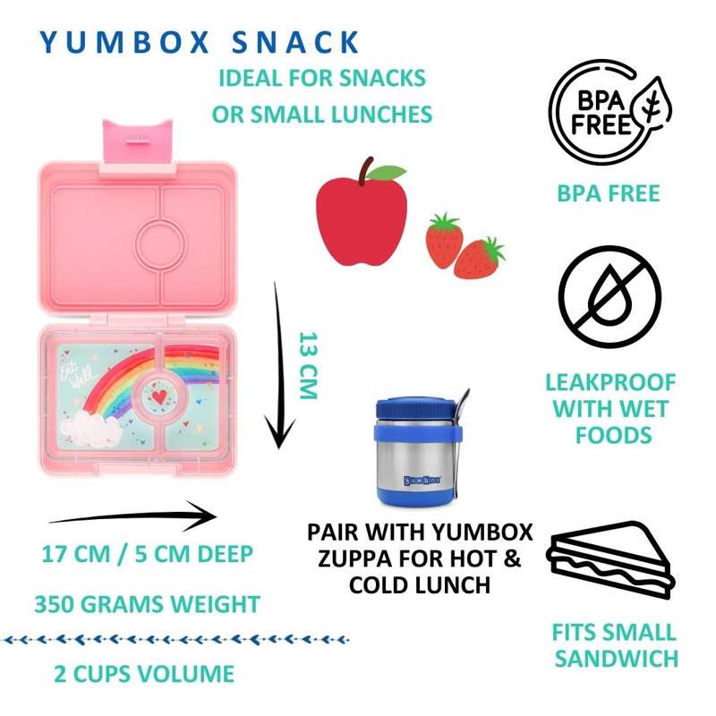Yumbox Lunchbox - Minisnack - 3 compartments - Lime Green/Rocket