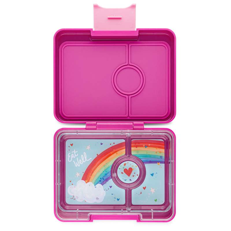 Yumbox Lunchbox - Minisnack - 3 compartments - Malibu Purple/Rainbow