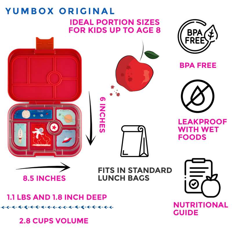Yumbox Lunchbox - Original - 6 compartments - Roar Red/Rocket