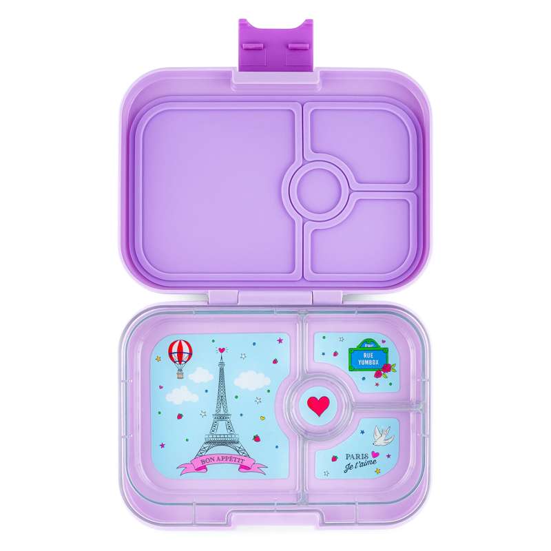 Yumbox Lunchbox - Panino - 4 compartments - Lulu Purple/Paris I Love You