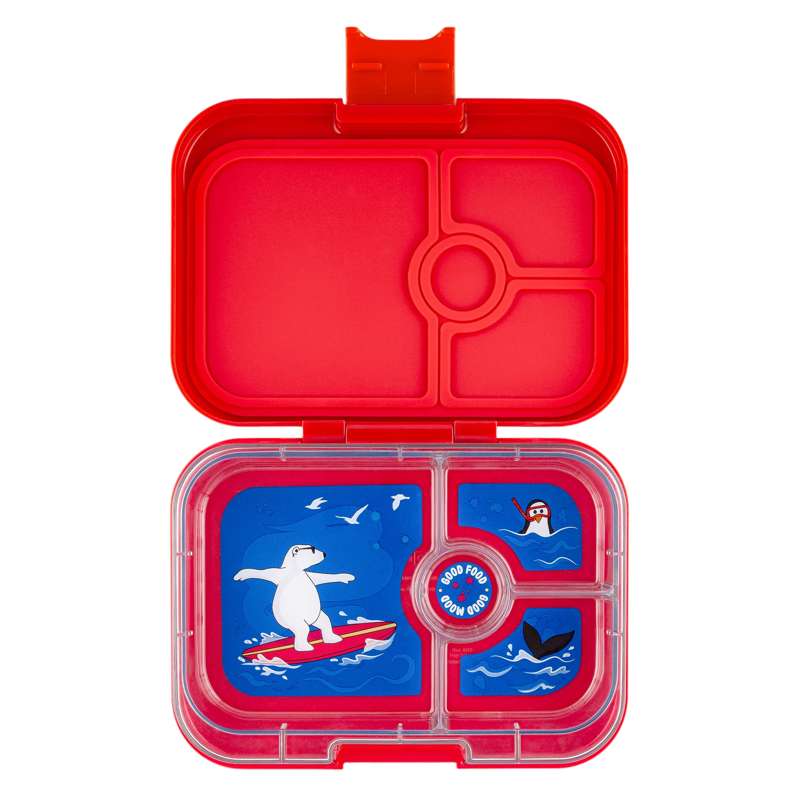 Yumbox Lunchbox - Panino - 4 compartments - Roar Red/Polar Bear